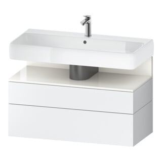 Duravit Waschtischunterschrank Qatego 99x47x59cm, w hgl/we m, 1 Kast, 1 Ausz.