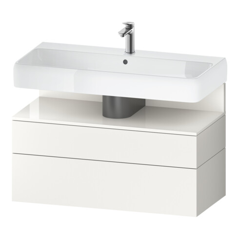 Duravit Waschtischunterschrank Qatego 99x47x59cm, w hgl/we m, 1 Kast, 1 Ausz.