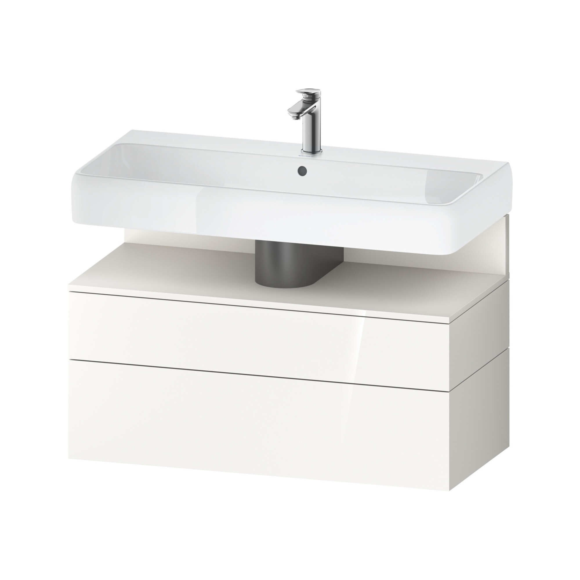 Duravit Waschtischunterschrank Qatego 99x47x59cm, w m/we g, 1 Kast, 1 Ausz.