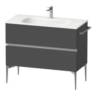 Duravit Waschtischunterschrank wandhängend Sivida 101x59,2x47,7cm, 2 Schub., gra m, G chr