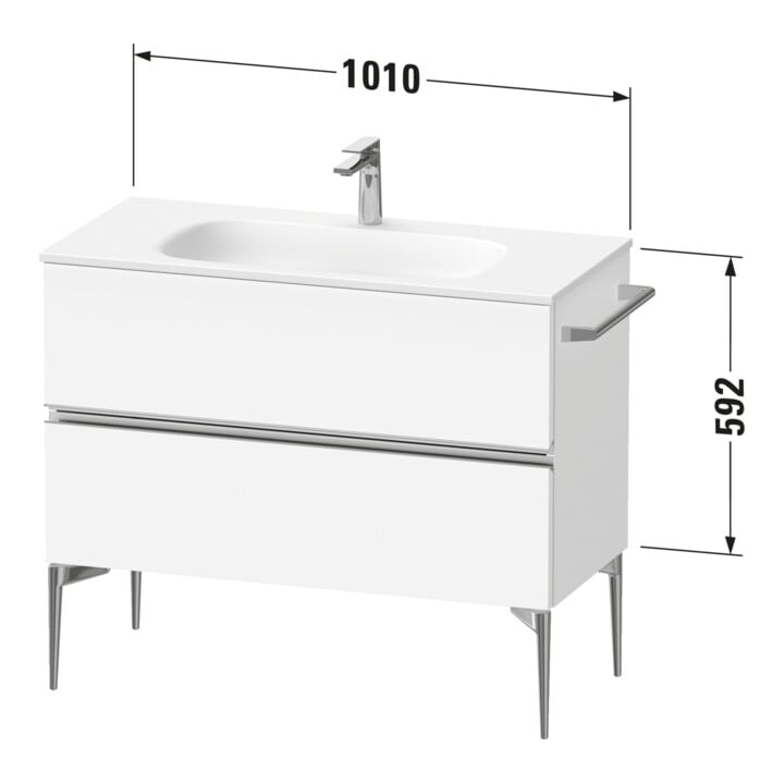 Duravit Waschtischunterschrank wandhängend Sivida 101x59,2x47,7cm, 2 Schub., gra m, Gr. sw