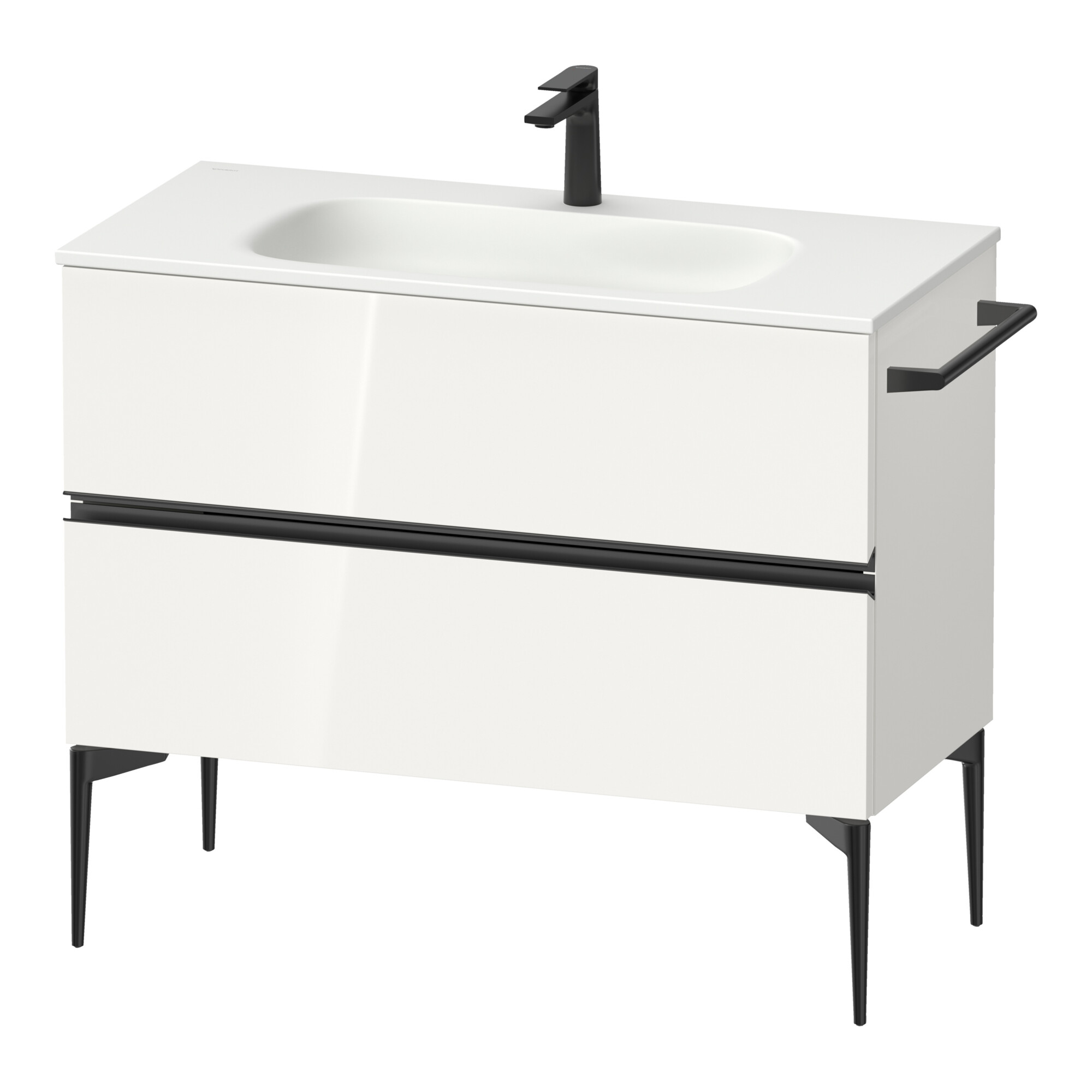 Duravit Waschtischunterschrank wandhängend Sivida 101x59,2x47,7cm, 2 Schub., w hgl, Gr. sw