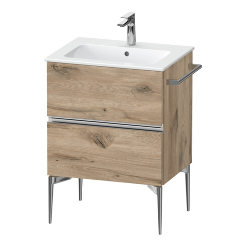 Duravit Waschtischunterschrank wandhängend Sivida 61x59,1x47,7cm, 2 Schub., E Marm, G chr