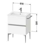 Duravit Waschtischunterschrank wandhängend Sivida 61x59,1x47,7cm, 2 Schub., E Marm, Gr. sw-3