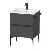 Duravit Waschtischunterschrank wandhängend Sivida 61x59,1x47,7cm, 2 Schub., gra ma, Gr. sw