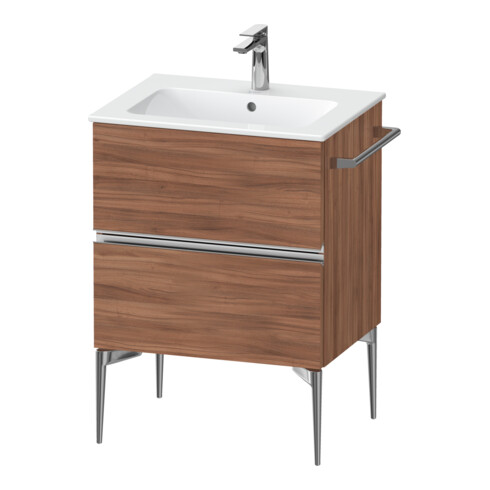 Duravit Waschtischunterschrank wandhängend Sivida 61x59,1x47,7cm, 2 Schub., N Nat, Gr. chr