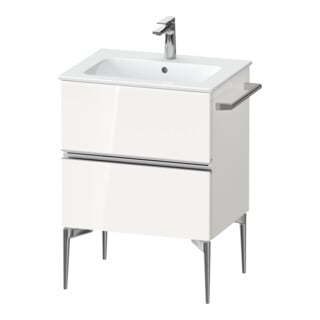 Duravit Waschtischunterschrank wandhängend Sivida 61x59,1x47,7cm, 2 Schub., w hgl, Gr. chr