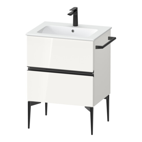 Duravit Waschtischunterschrank wandhängend Sivida 61x59,1x47,7cm, 2 Schub., w hgl, Gr. sw