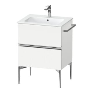 Duravit Waschtischunterschrank wandhängend Sivida 61x59,1x47,7cm, 2 Schub., w ma, Gr. chr