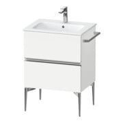 Duravit Waschtischunterschrank wandhängend Sivida 61x59,1x47,7cm, 2 Schub., w ma, Gr. chr