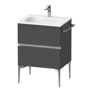 Duravit Waschtischunterschrank wandhängend Sivida 61x59,2x47,7cm, 2 Schub., gra m, Gr. chr