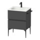 Duravit Waschtischunterschrank wandhängend Sivida 61x59,2x47,7cm, 2 Schub., gra ma, Gr. sw-1
