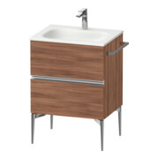 Duravit Waschtischunterschrank wandhängend Sivida 61x59,2x47,7cm, 2 Schub., N Nat, Gr. chr
