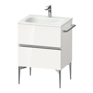 Duravit Waschtischunterschrank wandhängend Sivida 61x59,2x47,7cm, 2 Schub., w hgl, Gr. chr