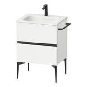 Duravit Waschtischunterschrank wandhängend Sivida 61x59,2x47,7cm, 2 Schub., we. ma, Gr. sw