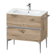 Duravit Waschtischunterschrank wandhängend Sivida 81x59,1x47,7cm, 2 Schub., E Marm, G chr-1