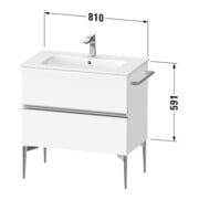 Duravit Waschtischunterschrank wandhängend Sivida 81x59,1x47,7cm, 2 Schub., E Marm, Gr. sw-3