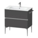 Duravit Waschtischunterschrank wandhängend Sivida 81x59,1x47,7cm, 2 Schub., gra m, Gr. chr-1