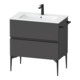Duravit Waschtischunterschrank wandhängend Sivida 81x59,1x47,7cm, 2 Schub., gra ma, Gr. sw-1