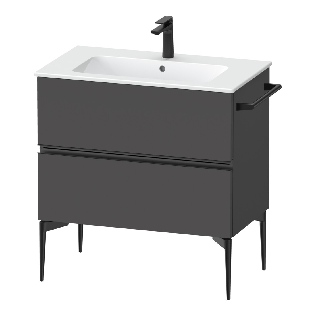 Duravit Waschtischunterschrank wandhängend Sivida 81x59,1x47,7cm, 2 Schub., gra ma, Gr. sw