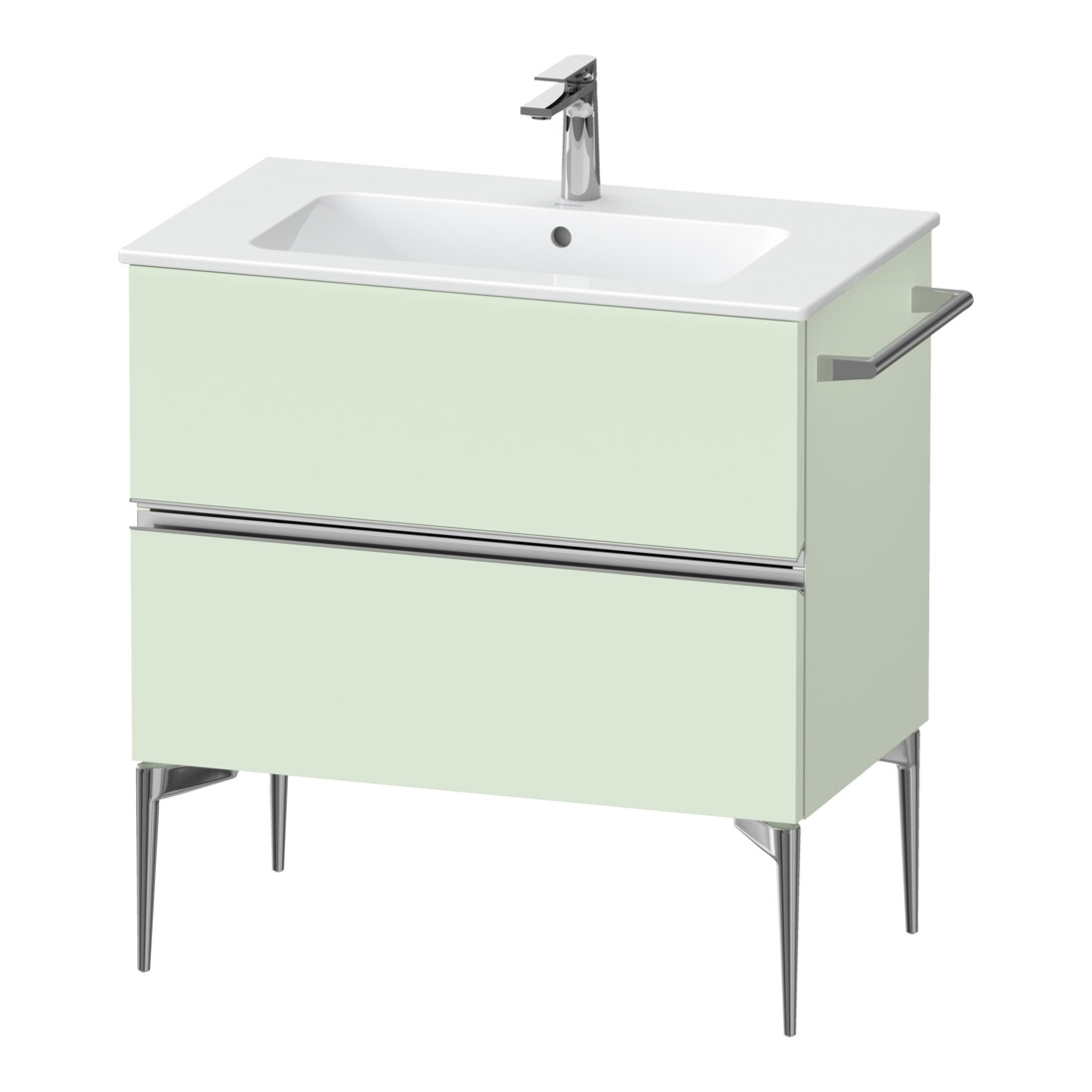 Duravit Waschtischunterschrank wandhängend Sivida 81x59,1x47,7cm, 2 Schub., grün m, G chr