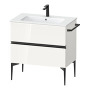 Duravit Waschtischunterschrank wandhängend Sivida 81x59,1x47,7cm, 2 Schub., w hgl, Gr. sw