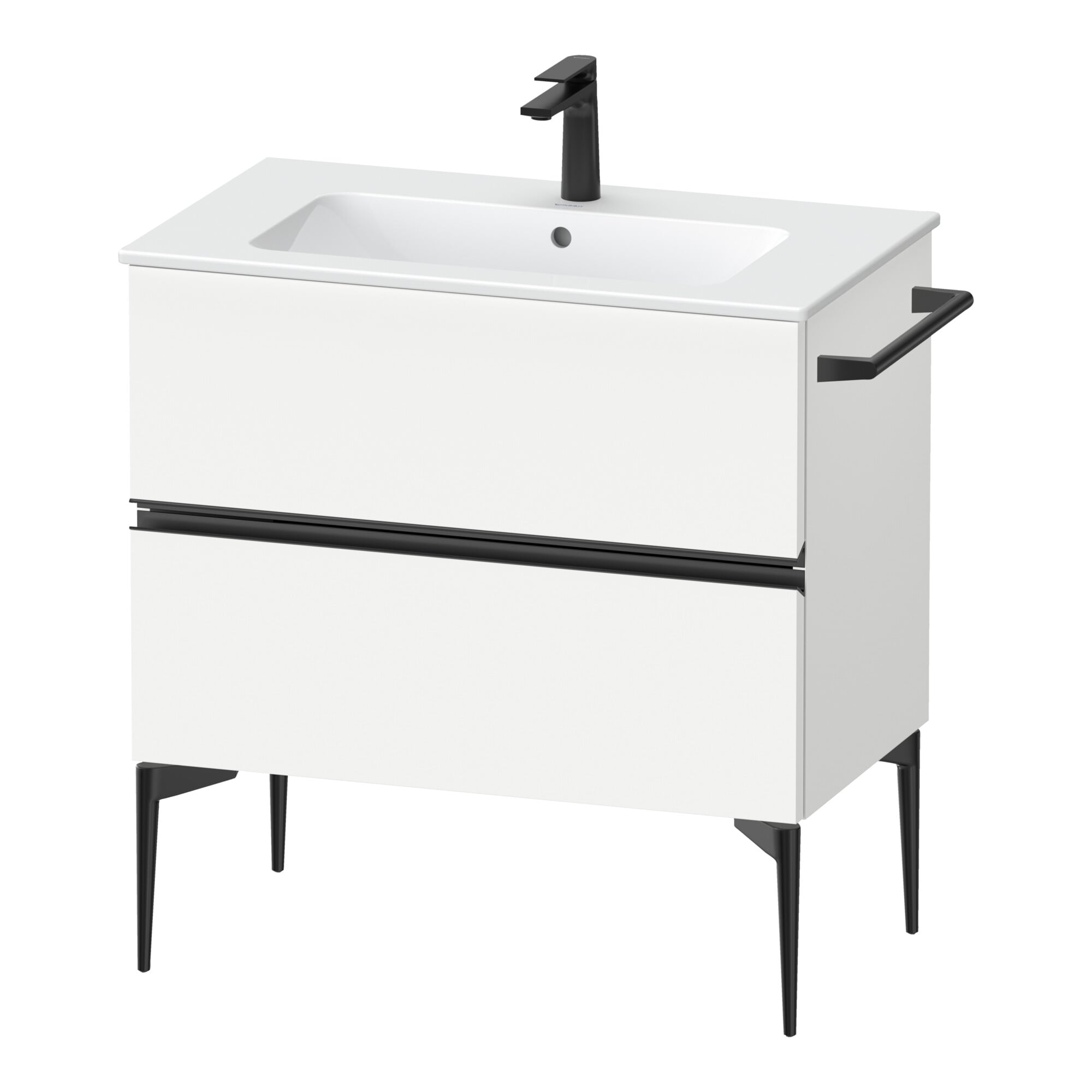 Duravit Waschtischunterschrank wandhängend Sivida 81x59,1x47,7cm, 2 Schub., we. ma, Gr. sw