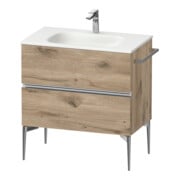 Duravit Waschtischunterschrank wandhängend Sivida 81x59,2x47,7cm, 2 Schub., E Marm, G chr