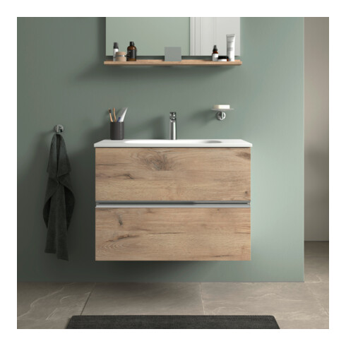 Duravit Waschtischunterschrank wandhängend Sivida 81x59,2x47,7cm, 2 Schub., E Marm, G chr