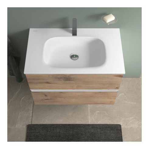 Duravit Waschtischunterschrank wandhängend Sivida 81x59,2x47,7cm, 2 Schub., E Marm, G chr
