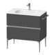 Duravit Waschtischunterschrank wandhängend Sivida 81x59,2x47,7cm, 2 Schub., gra m, Gr. chr-1