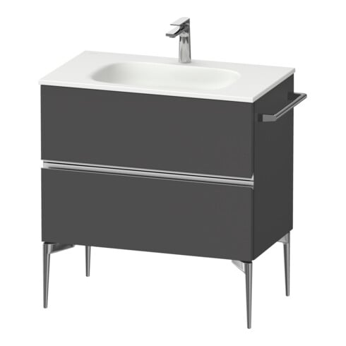 Duravit Waschtischunterschrank wandhängend Sivida 81x59,2x47,7cm, 2 Schub., gra m, Gr. chr