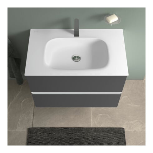 Duravit Waschtischunterschrank wandhängend Sivida 81x59,2x47,7cm, 2 Schub., gra m, Gr. chr