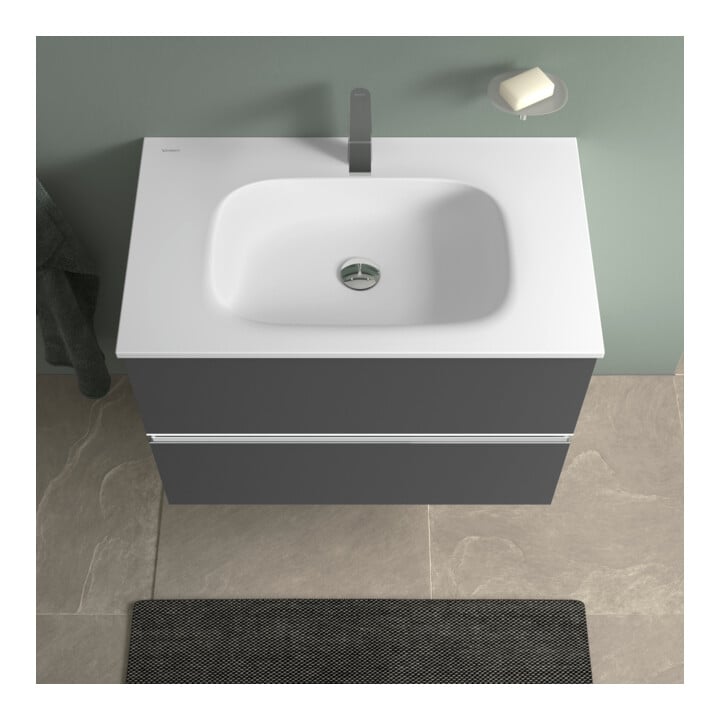Duravit Waschtischunterschrank wandhängend Sivida 81x59,2x47,7cm, 2 Schub., gra m, Gr. chr