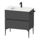 Duravit Waschtischunterschrank wandhängend Sivida 81x59,2x47,7cm, 2 Schub., gra ma, Gr. sw-1