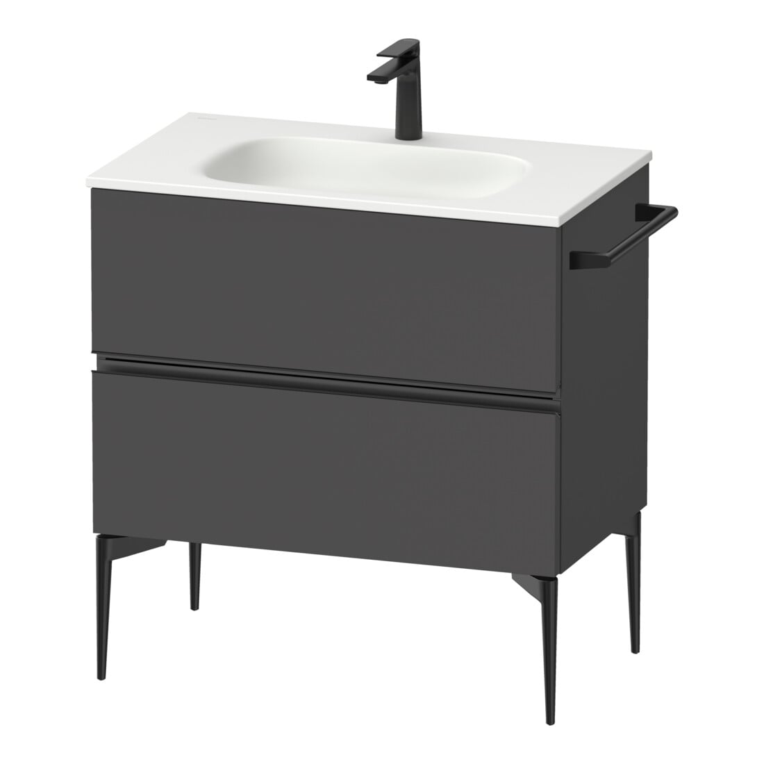 Duravit Waschtischunterschrank wandhängend Sivida 81x59,2x47,7cm, 2 Schub., gra ma, Gr. sw