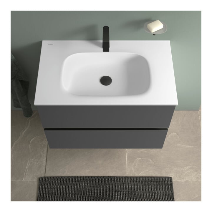 Duravit Waschtischunterschrank wandhängend Sivida 81x59,2x47,7cm, 2 Schub., gra ma, Gr. sw