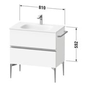 Duravit Waschtischunterschrank wandhängend Sivida 81x59,2x47,7cm, 2 Schub., gra ma, Gr. sw-5