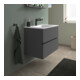 Duravit Waschtischunterschrank wandhängend Sivida 81x59,2x47,7cm, 2 Schub., gra ma, Gr. sw