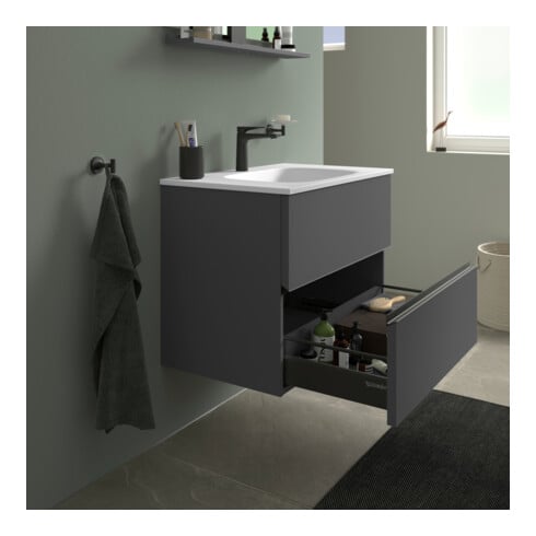 Duravit Waschtischunterschrank wandhängend Sivida 81x59,2x47,7cm, 2 Schub., gra ma, Gr. sw