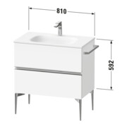 Duravit Waschtischunterschrank wandhängend Sivida 81x59,2x47,7cm, 2 Schub., grün m, G chr-3