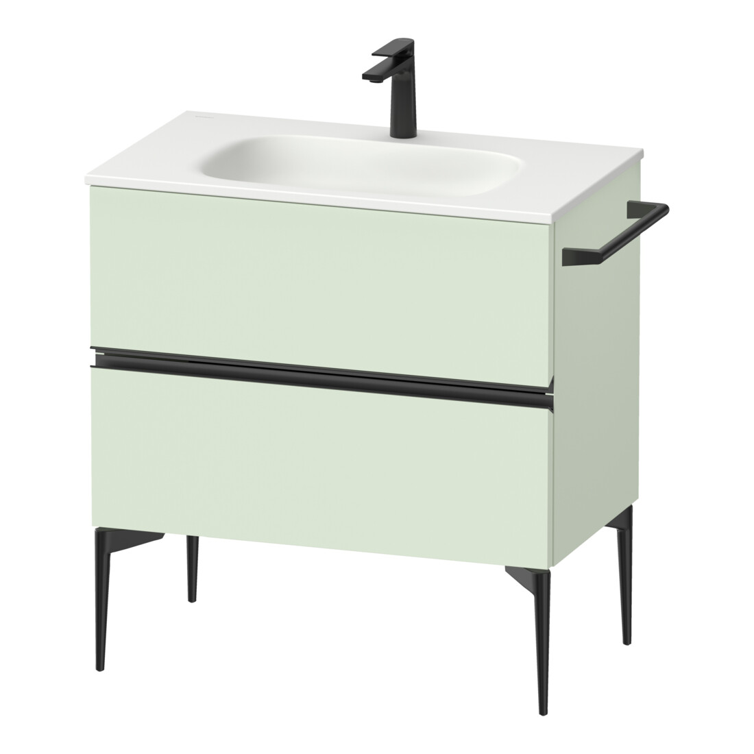 Duravit Waschtischunterschrank wandhängend Sivida 81x59,2x47,7cm, 2 Schub., grün m, Gr. sw