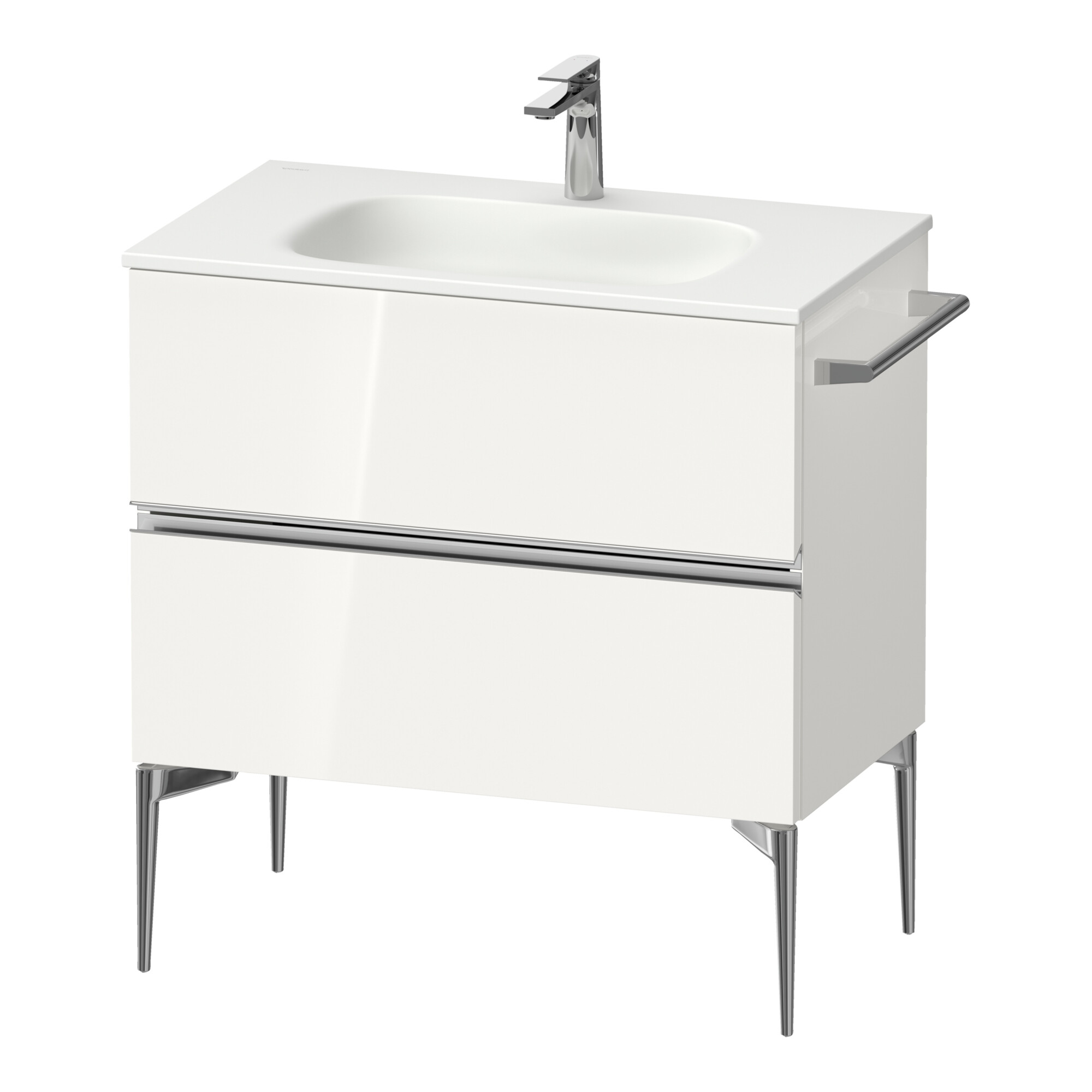Duravit Waschtischunterschrank wandhängend Sivida 81x59,2x47,7cm, 2 Schub., w hgl, Gr. chr