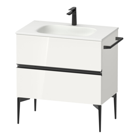 Duravit Waschtischunterschrank wandhängend Sivida 81x59,2x47,7cm, 2 Schub., w hgl, Gr. sw