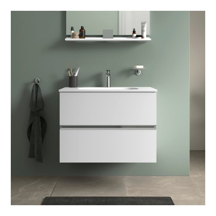 Duravit Waschtischunterschrank wandhängend Sivida 81x59,2x47,7cm, 2 Schub., w ma, Gr. chr