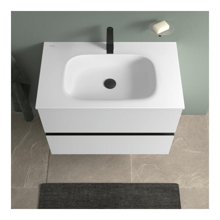 Duravit Waschtischunterschrank wandhängend Sivida 81x59,2x47,7cm, 2 Schub., we. ma, Gr. sw
