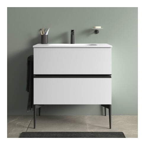 Duravit Waschtischunterschrank wandhängend Sivida 81x59,2x47,7cm, 2 Schub., we. ma, Gr. sw