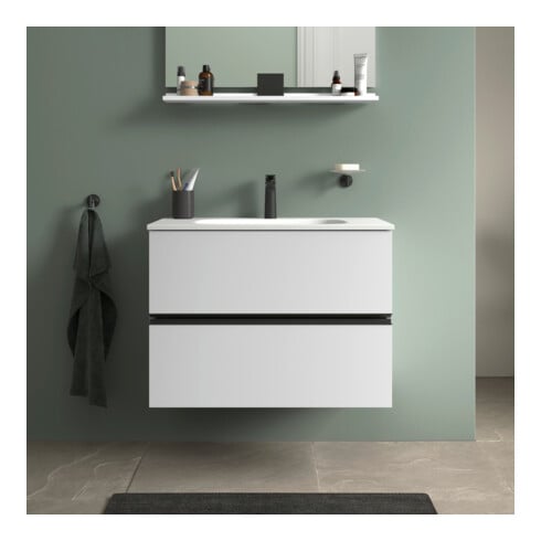 Duravit Waschtischunterschrank wandhängend Sivida 81x59,2x47,7cm, 2 Schub., we. ma, Gr. sw