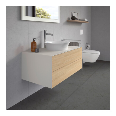 Duravit Waschtischunterschrank White Tulip 100x55cm, E N m/n w m, 2 La, 1 Pl, wandhängend