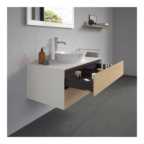 Duravit Waschtischunterschrank White Tulip 100x55cm, E N m/n w m, 2 La, 1 Pl, wandhängend